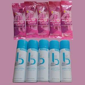 5 Just The Basics Moisturizing Sensitive Skin Shave Cream 5 Gillette Razors‎